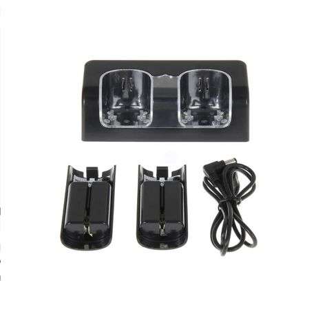 Wii Dual Remote Charging Station Dock & 2 Rechargeable Batteries 2800mAh