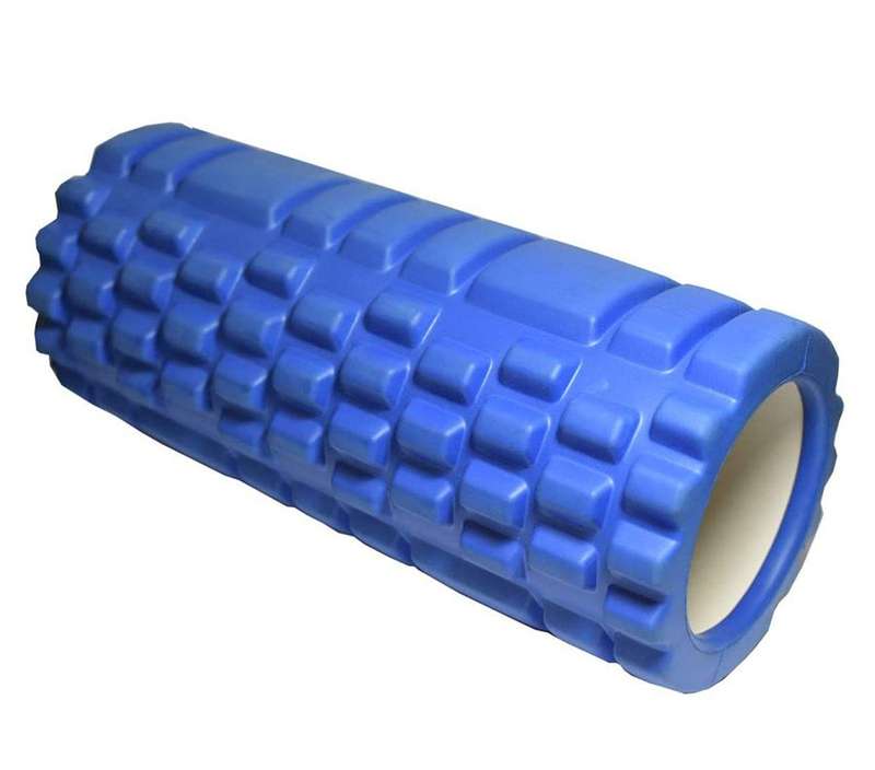 Exercise Yoga Foam Massage Roller for Muscles Relaxation - 45cm - Blue