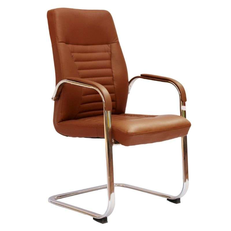 Office Chairs - Visitor PU Leather Finish - Brown