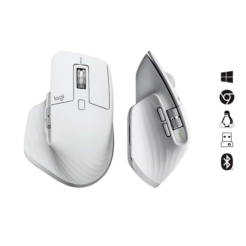 Logitech MX Master 3S Performance Wireless Mouse - PALE GREY