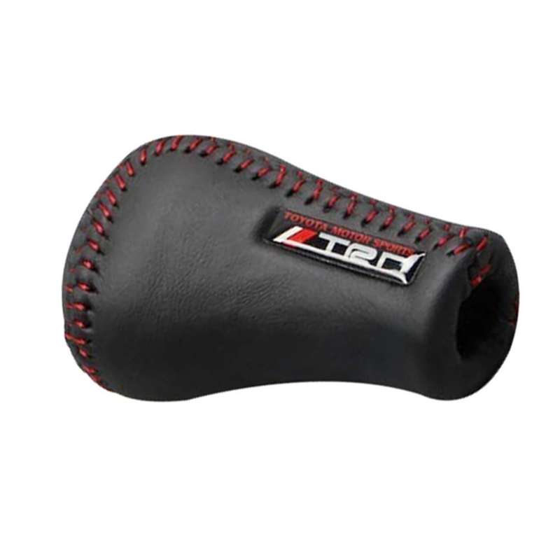 TRD Sports Leather Look Gear Knob (Black & Red)