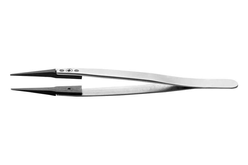 Ideal-Tek (242SVR.SA) Tweezer, Component Positioning, ESD, PVDF Tip, 130mm