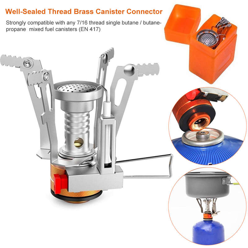 13 pcs Ultra-Light Portable Outdoor  Camping Cookware Stove Cultery Set