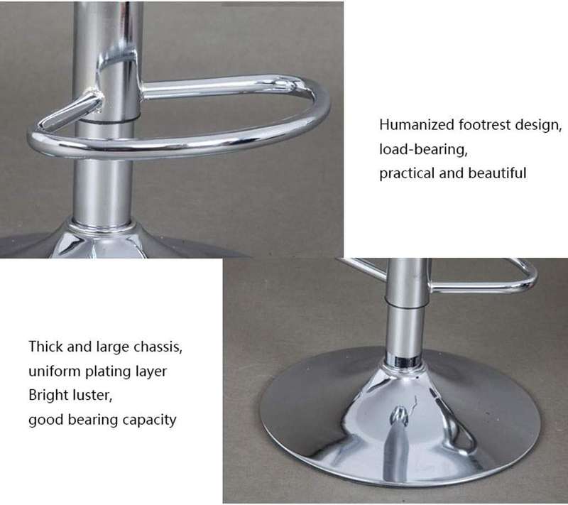 Bar Stool Chair with Metal Height and Leather / Wood