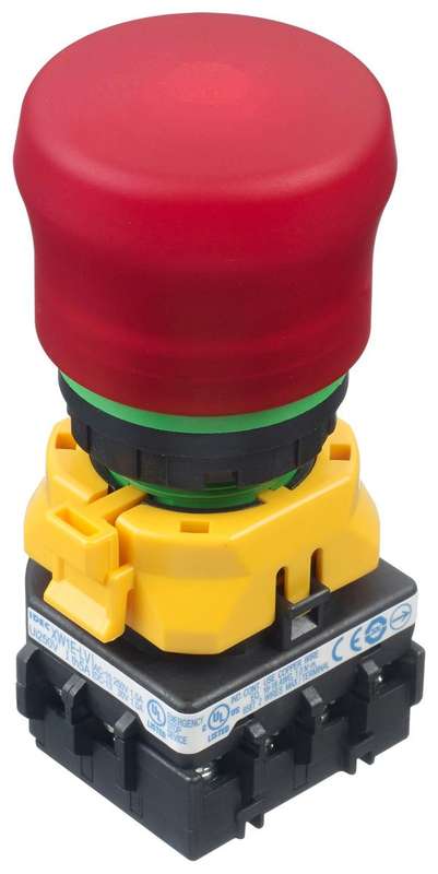 Idec (XW1E-LV4TG13Q4MFR) Emergency Stop Switch, 3PST-NC, SPST-NO, Push-Pull