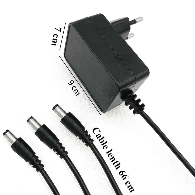 3-Way 12V 5A Power Supply Adapter  DC Power Splitter for CCTV Camera, DVR, NVR, LED Lights & E...