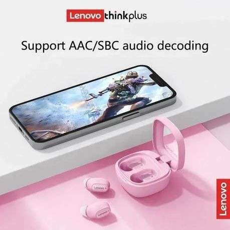 Lenovo - XT62 -Transparent Design Wireless Noise Cancelling Earphones- Pink