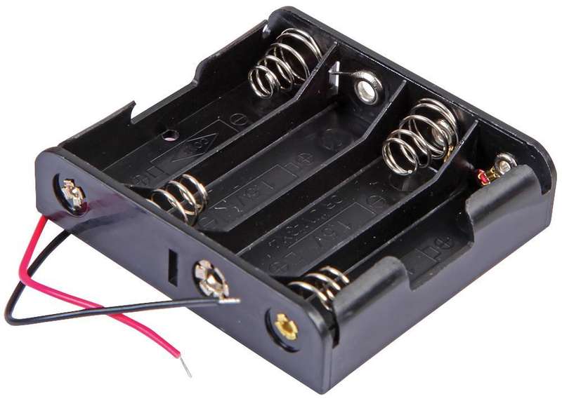 Multicomp Pro (MP000333) Battery Holder, Flat, Wired, 4 x AA