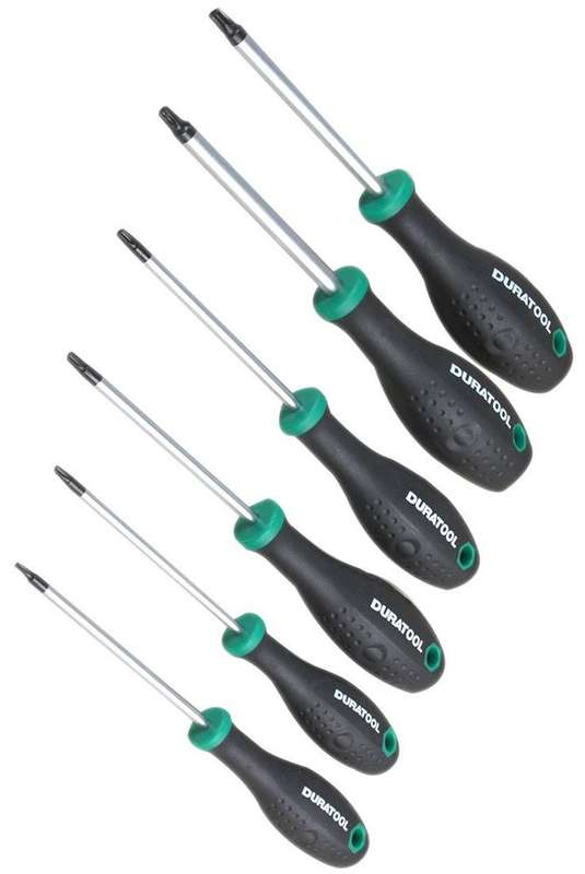 Duratool (D03443) Screwdriver Set, Tamperproof Torx, 6Piece