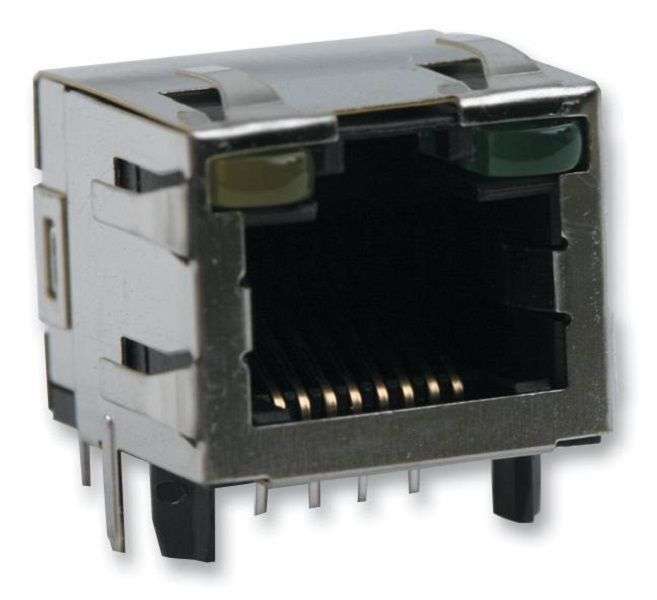TE Connectivity (2-406549-1.) Modular Connector, RJ45 Jack, 1 x 1 (Port)