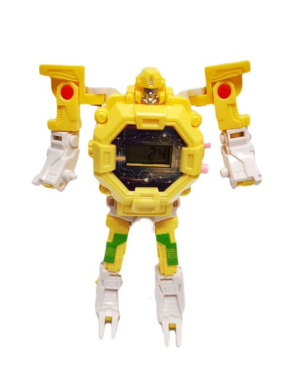 Deformation Robot Action Transformation Wristwatch Toy Kids Robot Watch - Purple/Orange