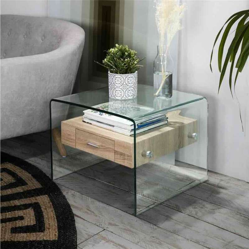 Glass Coffee Table- With a Drawer