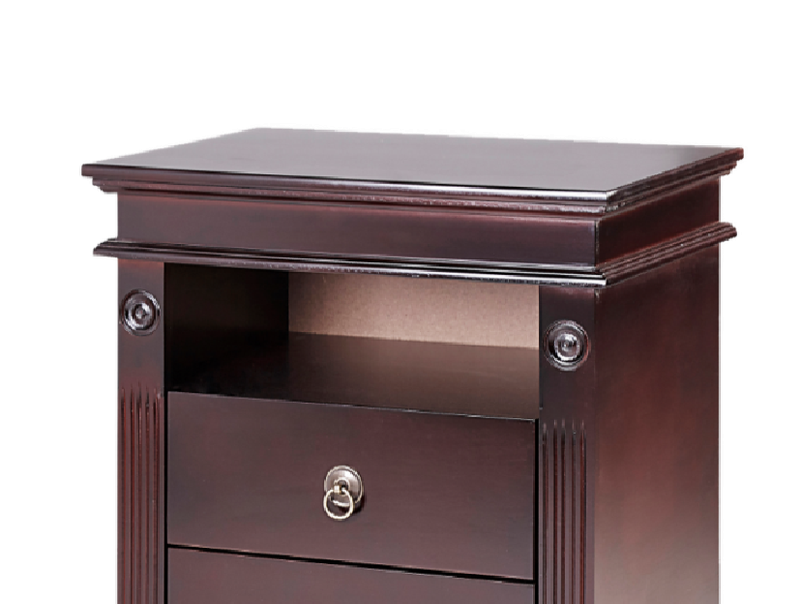 Rectangular Stain Resistant Nightstand - Brown