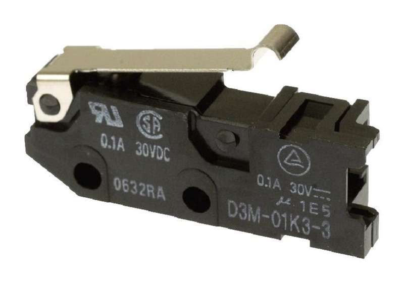 Omron (D3M-01K3-3) Microswitch, Subminiature, Simulated Roller Lever