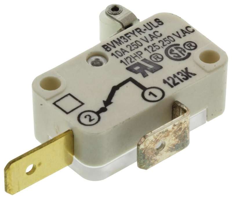 Saia Burgess (BVM3FYR) Microswitch, Miniature, Roller Lever, SPST-NC