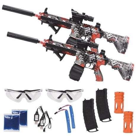 M416 Electric Gel Ball Blasters with 10000 Water Beads - Set of 2
