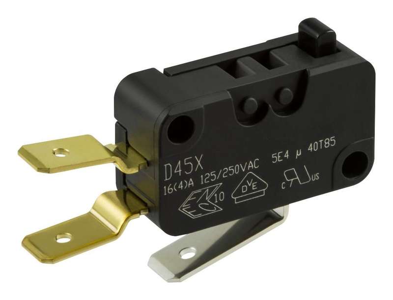 ZF Electronics (D459-V3AA)Microswitch, Snap Action, Button, SPDT