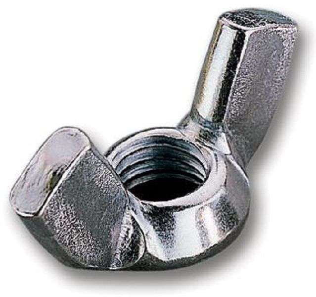 TR Fastenings (M5- NWST-Z50-) Wing Nut, M5, Steel, Bright Zinc