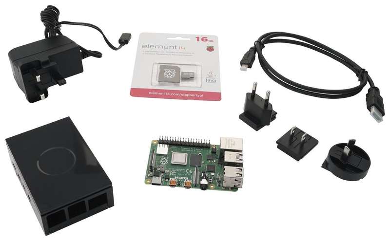 Multicomp Pro RPI4-MP-STARTER KIT-BLK-4GB Raspberry Pi 4B Starter Kit