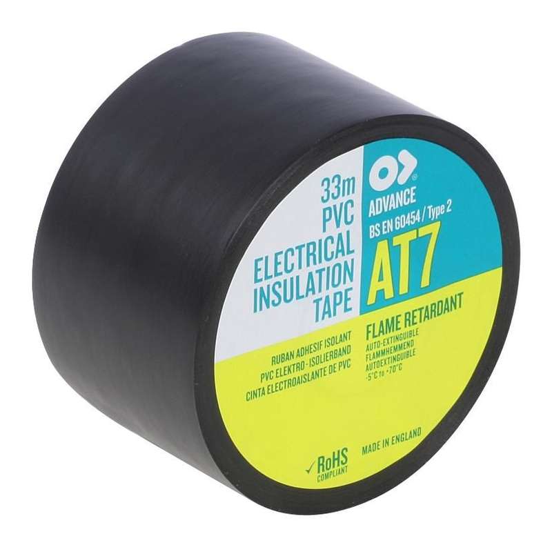 Advanced Tapes (AT7 BLACK 33M X 50MM) Insulation Tape, 50 mm x 33 m