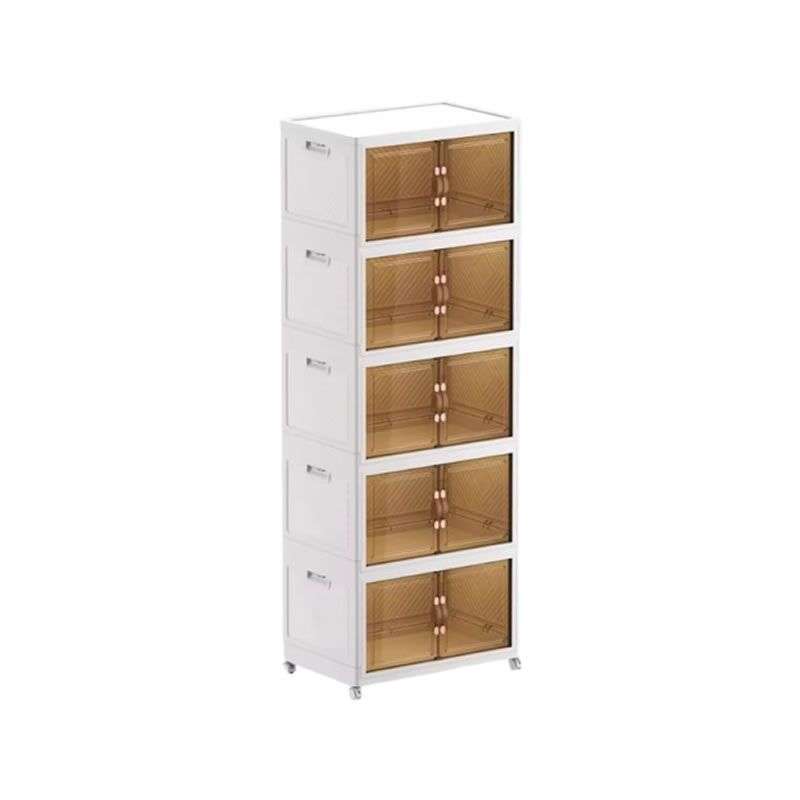 5-Layer Multi-Functional Stackable Cabinet Storage Box With Wheels