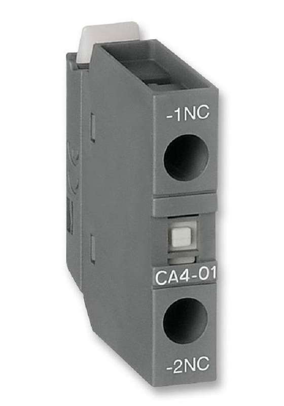 Abb (CA4-01) Contact Block, Front, 1NC, 6 A, 690 V, 1 Pole, Screw