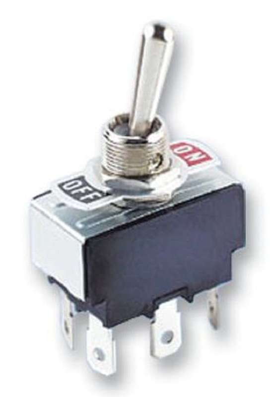 Multicomp Pro (MCR13-28F-05) Toggle Switch, Off-On, DPST, Non Illuminated