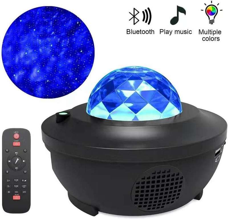 Music galaxy projector light with bluetooth speaker