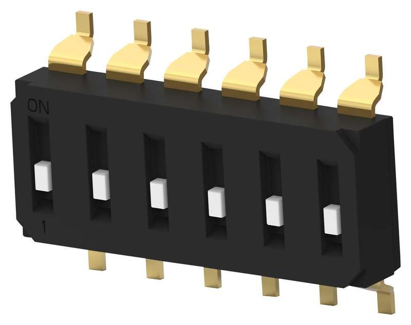 Alcoswitch (EDS06SGRNTU04Q) DIP / SIP Switch, SPST, 24 V, 25 mA