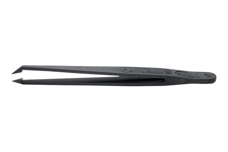 Ideal-Tek (708.CF) Tweezer, General Purpose, Bent, Pointed, Polyamide Tip