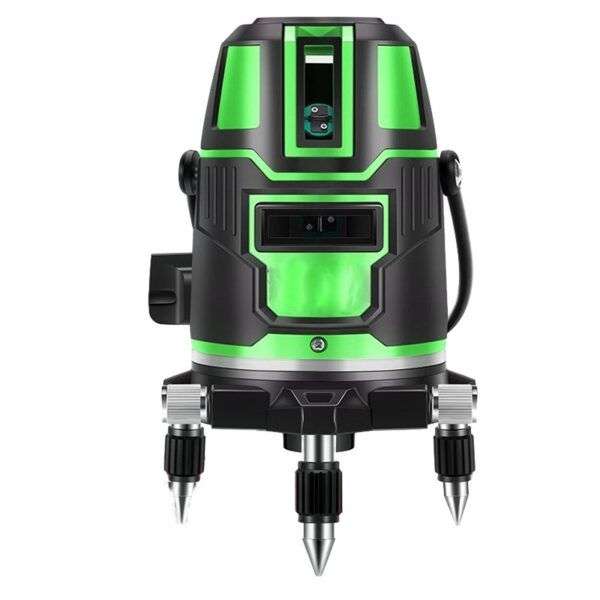 5 Line Green Cross Line Laser Self-Leveling Mapping Tool & Work Gloves