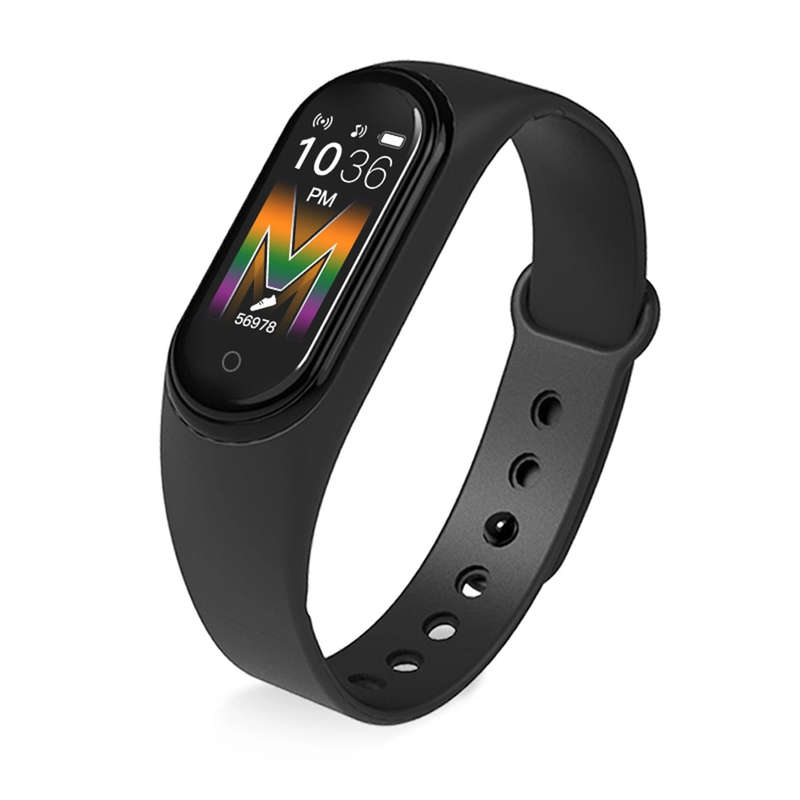 Techme Smart Watch Heart Rate Monitor Tracker Fitness Sports Watch M5-Black - OPEN BOX