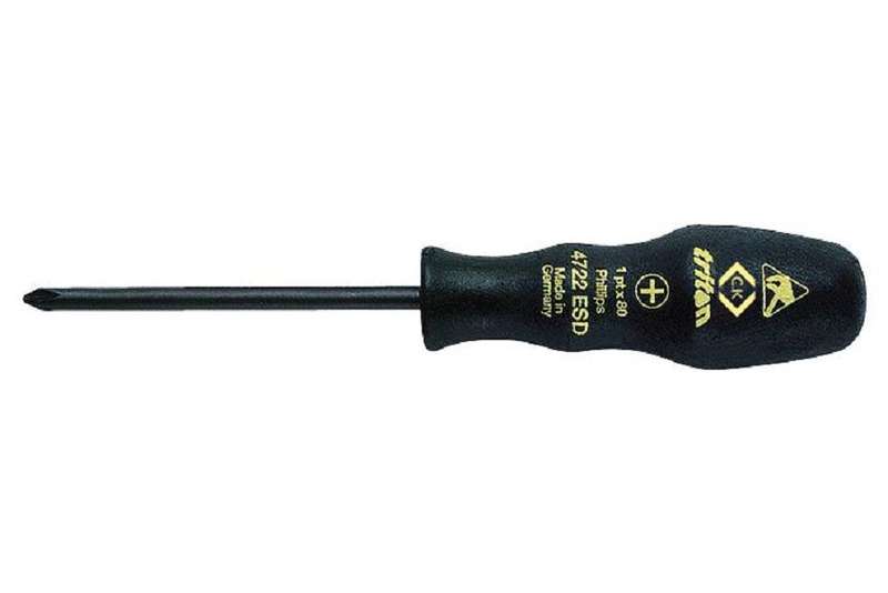 CK Tools (T4722ESD 13) Phillips Screwdriver,ESD, No.1 Tip,300 mm Blade