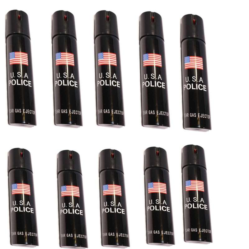 10 Piece 110ml Self Defense Pepper Spray