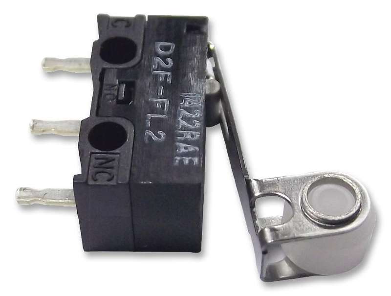 Omron (D2FFL2) Microswitch, Miniature, Roller Lever