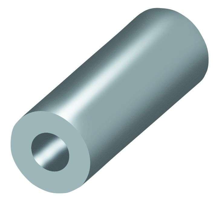 Harwin (R40-6000802) Spacer, Round, Brass, 4.4mm Internal Dia