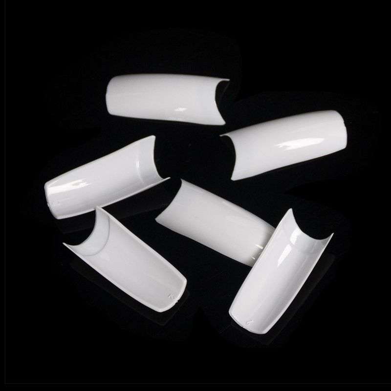 500 Piece Lady French Acrylic Style Artificial False Nails - Transparent