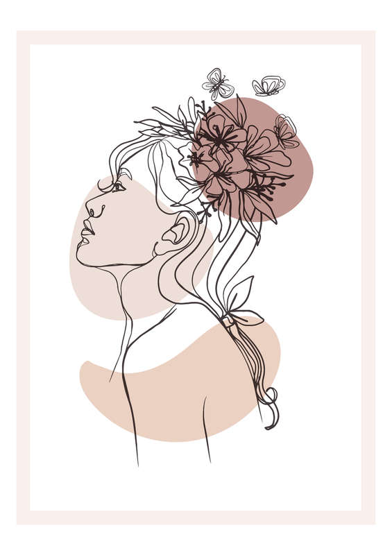 Floral Elegance  Set of 3 Minimalist Floral Line Art Canvas Prints | A4 & A3 Sizes | Modern Bo...