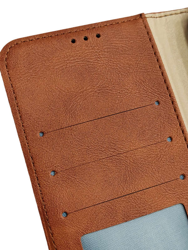 Vivo Y17s Leather Flip Cover with Card Slot compatible