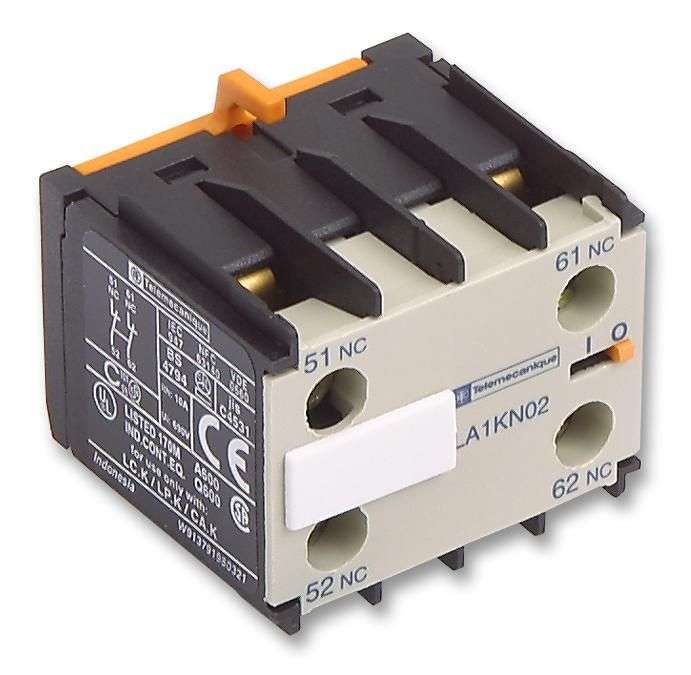 Schneider Electric (LA1KN02) Contact Block, 2NC, 6 A, 240 V, 2 Pole, Screw
