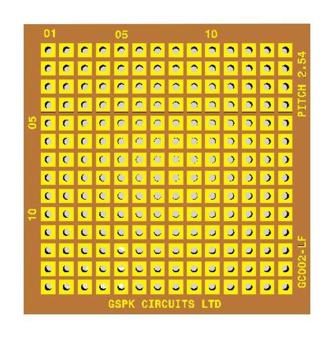 GSPK Circuits (GC002-LF) Prototyping Board, FR2, 40mm x 40.5mm