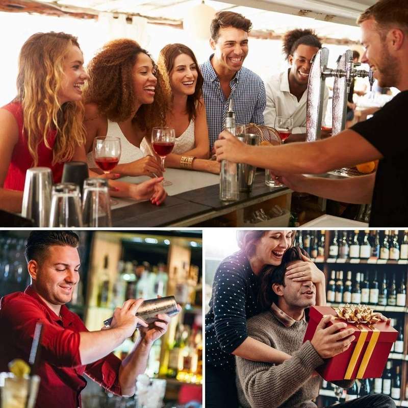 12 - Piece Stainless Steel Cocktail Shaker Bar Set