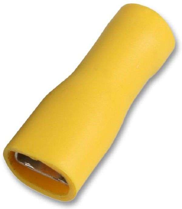 Pro Power (STFDFD5-250) Female Push On Crimp Terminal Yellow 20A 6.3mm