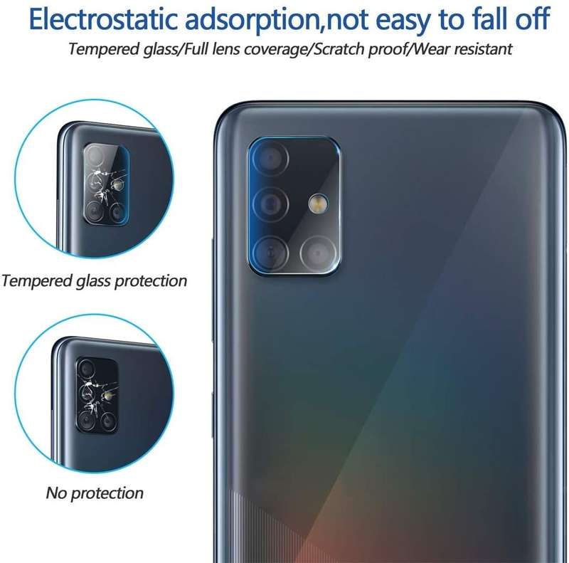 Curved edge LCD and camera lens tempered glass for Samsung A31