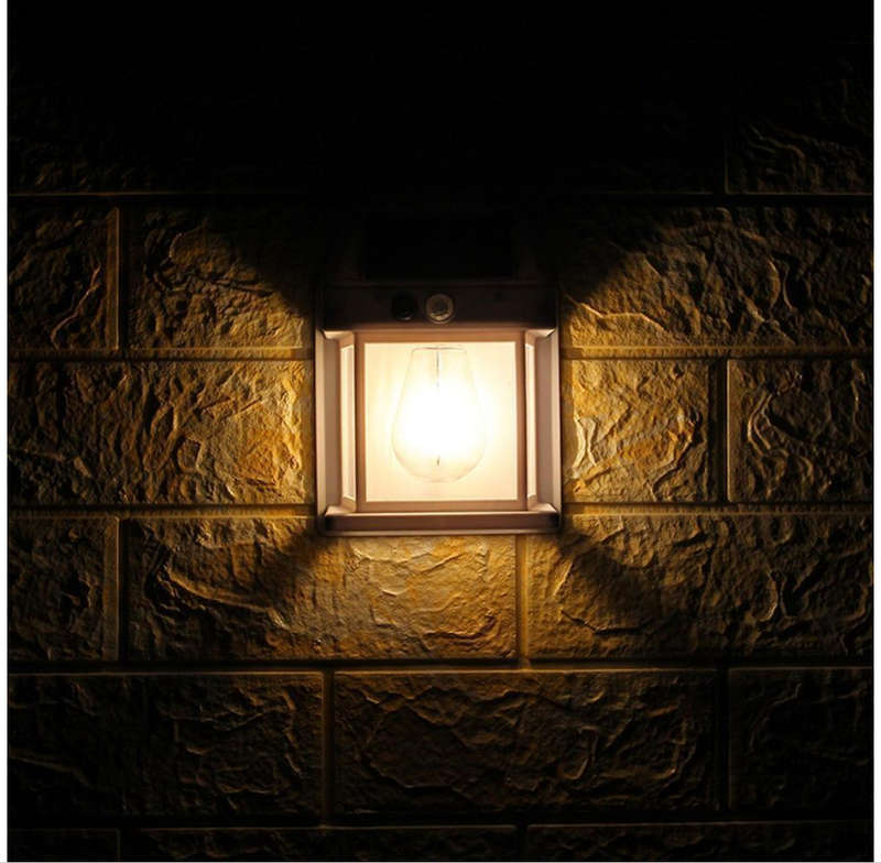 Solar Tungsten Wall Light Outdoor Wireless Motion Sensor LED