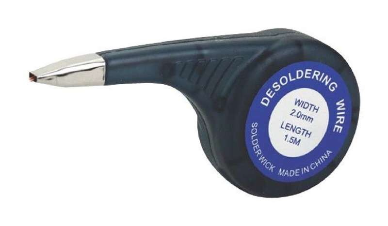 Duratool DT000083 Desoldering Wire, Black, 3 mm Width, 1.5 m Length