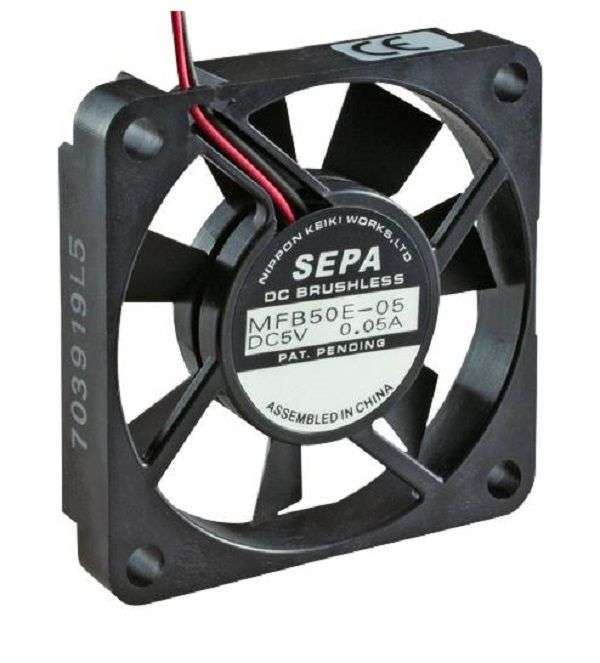 Sepa (MFB50E12) DC Axial Fan, Brushless Motor, Miniature, 12 V