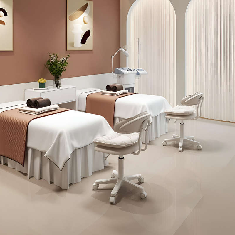 Ergonomic Hairdressing and Makeup Leather Swivel Cushion Chair