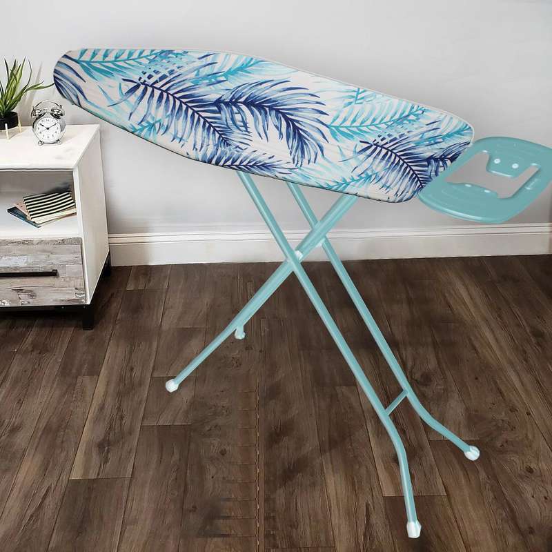 110 x 33cm Mesh Ironing Board with Safety Iron Rest - Blue Palm (PLEASE READ DESCRIPTION)
