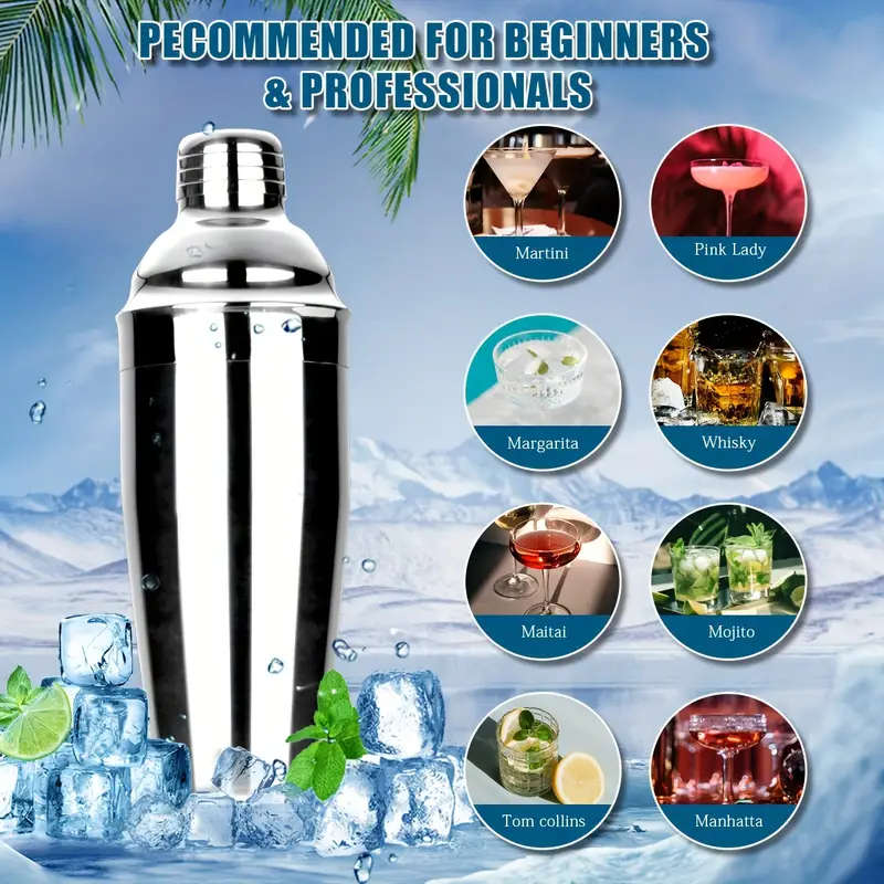 12 - Piece Stainless Steel Cocktail Shaker Bar Set